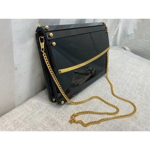 SOLD Meyers VTG Black Acrylic Hand Shoulder Bag Clutch